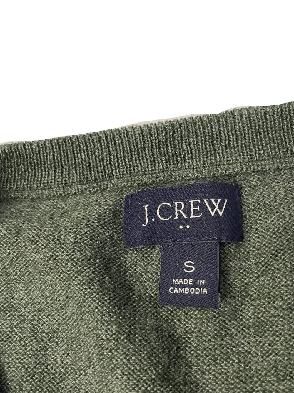 J.Crew Sweater Mens Small Wool Blend Pullover Green Lightweight Breathable AP638